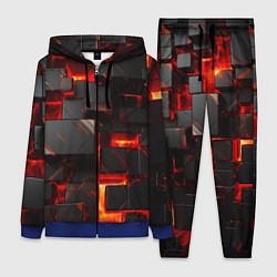 Женский 3D-костюм Неоновые квадратики, цвет: 3D-синий