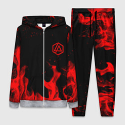 Женский 3D-костюм Linkin Park красный огонь лого, цвет: 3D-меланж