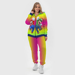 Женский 3D-костюм Братья Марио, цвет: 3D-синий — фото 2