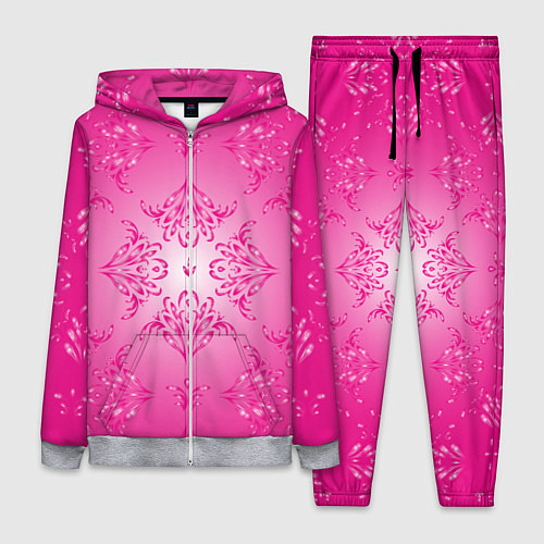 Женский костюм Узоры на розовом фоне / 3D-Меланж – фото 1