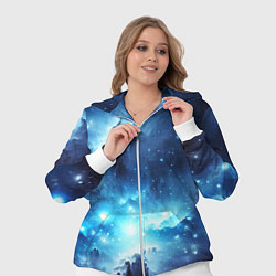 Женский 3D-костюм Космический голубой пейзаж, цвет: 3D-белый — фото 2