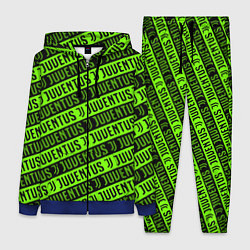 Женский 3D-костюм Juventus green pattern sport, цвет: 3D-синий