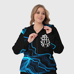 Женский 3D-костюм Nickelback sound wave, цвет: 3D-черный — фото 2