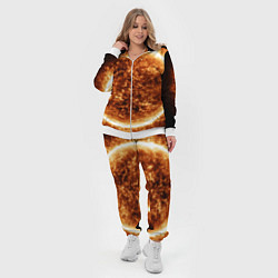 Женский 3D-костюм Пылающее солнце крупным планом, цвет: 3D-белый — фото 2