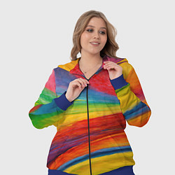 Женский 3D-костюм Рисунок масляной пастелью, цвет: 3D-синий — фото 2