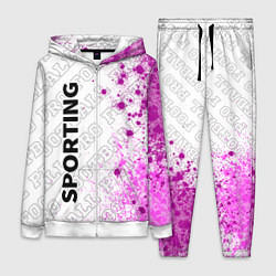 Женский 3D-костюм Sporting pro football по-вертикали, цвет: 3D-белый