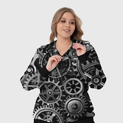 Женский 3D-костюм Стимпанк стальные механизмы паттерн, цвет: 3D-черный — фото 2