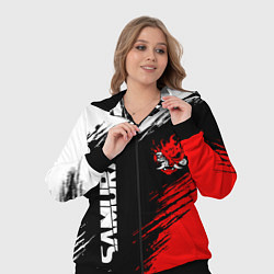 Женский 3D-костюм Самурай лого - киберпанк 2077, цвет: 3D-черный — фото 2