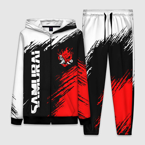 Женский костюм Самурай лого - киберпанк 2077 / 3D-Черный – фото 1