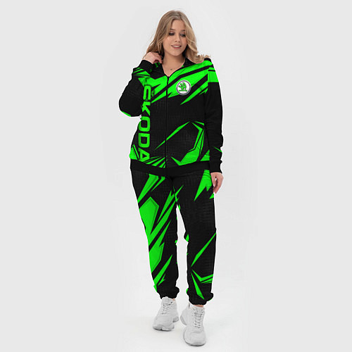 Женский костюм Skoda - green uniform / 3D-Черный – фото 4