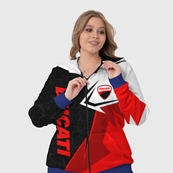 Женский 3D-костюм Ducati moto - красная униформа, цвет: 3D-синий — фото 2