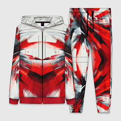 Женский 3D-костюм Абстракция кчб, цвет: 3D-красный