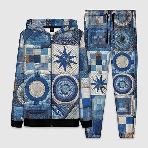 Женский костюм Denim patchwork - ai art / 3D-Черный – фото 1