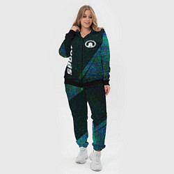 Женский 3D-костюм Great Wall sport glitch blue, цвет: 3D-черный — фото 2