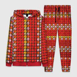 Женский 3D-костюм Красные плитки, цвет: 3D-красный