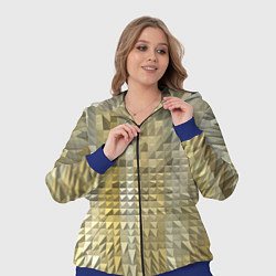 Женский 3D-костюм Объемные треугольники текстурированный рельеф, цвет: 3D-синий — фото 2