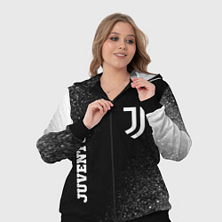 Женский 3D-костюм Juventus sport на темном фоне вертикально, цвет: 3D-черный — фото 2