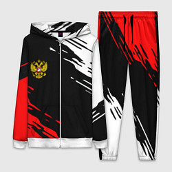 Женский 3D-костюм Герб РФ краски текстура абстрактные, цвет: 3D-белый