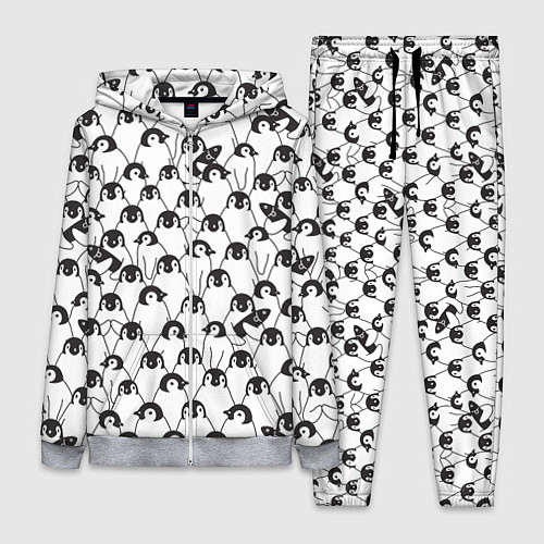 Женский костюм Узор с пингвинами / 3D-Меланж – фото 1