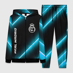 Женский 3D-костюм Real Madrid неоновые лампы, цвет: 3D-черный