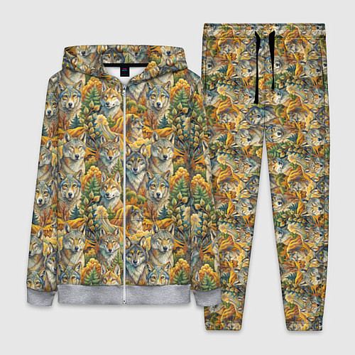 Женский костюм Волчий мотив / 3D-Меланж – фото 1