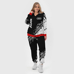 Женский 3D-костюм Ауди: следы от шин, цвет: 3D-красный — фото 2