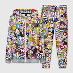 Женский 3D-костюм Right now NewJeans and Takashi Murakami, цвет: 3D-меланж