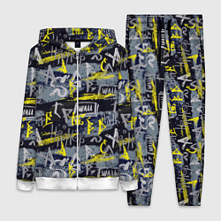 Женский 3D-костюм Hip hop wall, цвет: 3D-белый