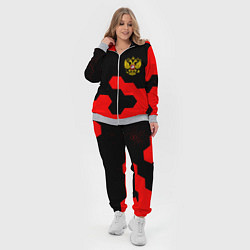 Женский 3D-костюм Герб РФ спортивный стиль соты, цвет: 3D-меланж — фото 2