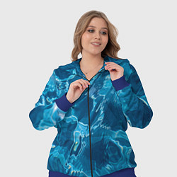 Женский 3D-костюм Текстура океана, цвет: 3D-синий — фото 2