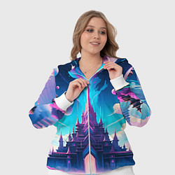 Женский 3D-костюм Сказочный город - пейзаж, цвет: 3D-белый — фото 2