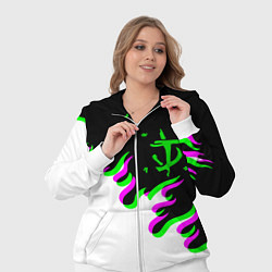 Женский 3D-костюм Doom logo fire demon, цвет: 3D-белый — фото 2