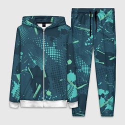 Женский 3D-костюм Яркий абстрактный узор для спорта, цвет: 3D-белый