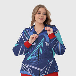 Женский 3D-костюм Яркий абстрактный узор для спорта, цвет: 3D-красный — фото 2