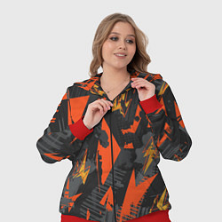 Женский 3D-костюм Яркий абстрактный узор для спорта, цвет: 3D-красный — фото 2
