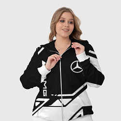 Женский 3D-костюм Mercedes bens geometry, цвет: 3D-белый — фото 2