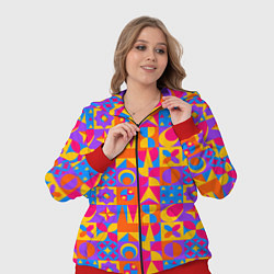 Женский 3D-костюм Нео-гео текстура, цвет: 3D-красный — фото 2