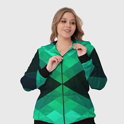 Женский 3D-костюм Изумрудная мозаика, цвет: 3D-черный — фото 2