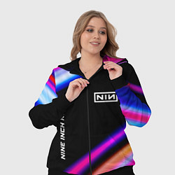 Женский 3D-костюм Nine Inch Nails neon rock lights, цвет: 3D-черный — фото 2