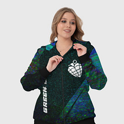 Женский 3D-костюм Green Day glitch blue, цвет: 3D-черный — фото 2
