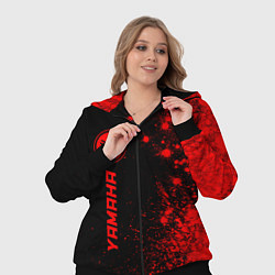 Женский 3D-костюм Yamaha - red gradient по-вертикали, цвет: 3D-черный — фото 2