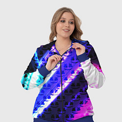 Женский 3D-костюм Marshmello неоновый паттерн, цвет: 3D-синий — фото 2