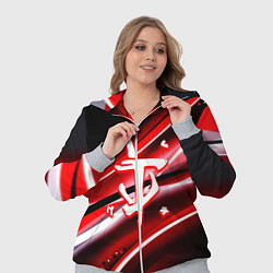 Женский 3D-костюм Doom logo geometry, цвет: 3D-меланж — фото 2