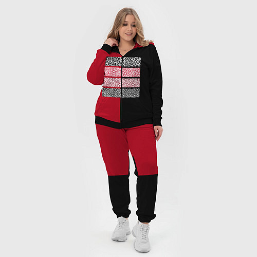 Женский костюм Черно красная тигровая аппликация / 3D-Черный – фото 4