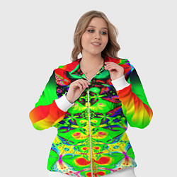 Женский 3D-костюм Оптический фрактал кислота, цвет: 3D-белый — фото 2