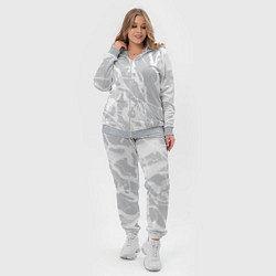 Женский 3D-костюм Светлый серый абстракция, цвет: 3D-меланж — фото 2