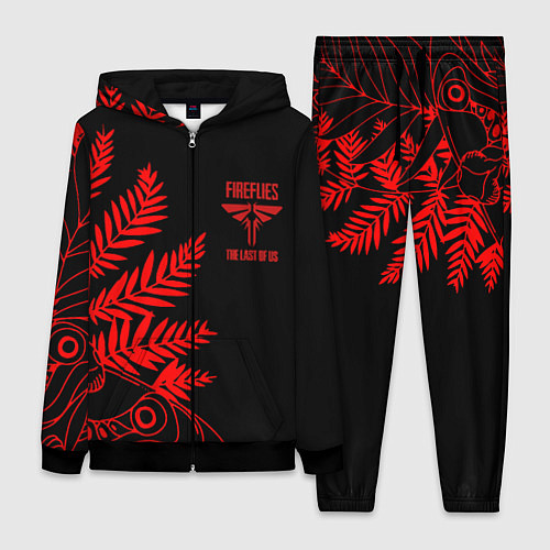 Женский костюм Последние из нас лого и узор красный / 3D-Черный – фото 1