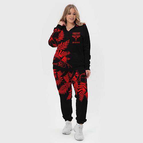 Женский костюм Последние из нас лого и узор красный / 3D-Черный – фото 4