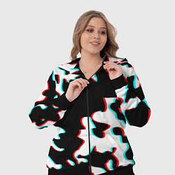 Женский 3D-костюм Камуфляж глитч, цвет: 3D-черный — фото 2