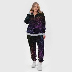 Женский 3D-костюм Неоновые светящиеся линии и точки, цвет: 3D-меланж — фото 2